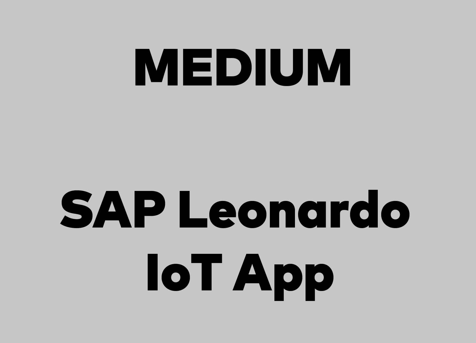 Paket Medium, SAP Leonardo App, MVP